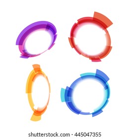 Technology circle vector shapes. Vector eps10.