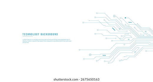 Fondo de circuito de Tecnología con líneas electrónicas abstractas futuristas y patrón de placa base digital para la innovación y el diseño moderno de alta tecnología