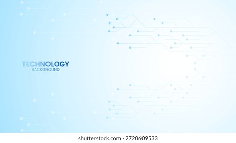 Hintergrunddesign der Technologieschaltungsplatine. Elektronik digitale Technologie Banner blau. Kommunikationskonzept.