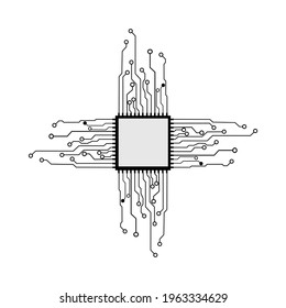textura de fondo del tablero del circuito de tecnología. ilustración vectorial