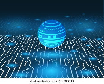 technology circuit board and core power center background