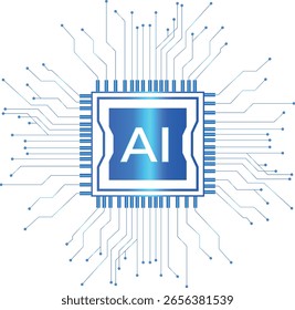 Technology circuit board isolated. Electronic motherboard element. Futuristic Artificial Intelligence concept. Digital Communication and engineering concept. Vector illustration