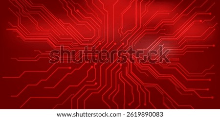 technology, circuit board, red background, digital, electronic, futuristic, data, innovation, high tech, motherboard, tech background, computer, cyber, abstract, network