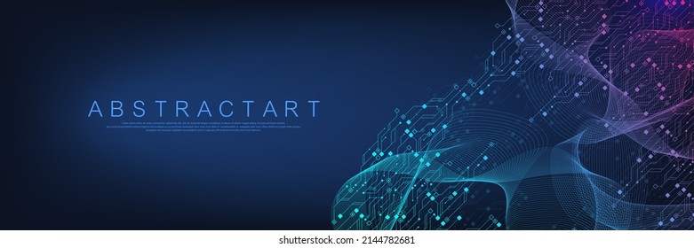 Diseño de fondo de textura de la placa de circuito de tecnología. Conceptos de tecnologías cuánticas de computación. Tarjeta madre vectorial de fondo de la placa de circuito azul futurista.