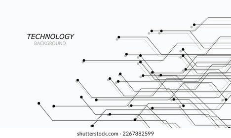 Technologiekarte, weißer Hintergrund. High-Tech-Leiterplatten-Anschlusssystem-Hintergrund.