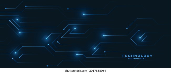technology circuit lines shiny banner