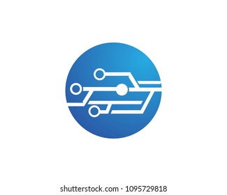 Technology  Circuit Logo Vector