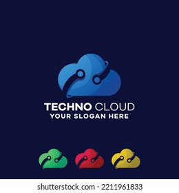 Technology Cloud Gradient Logo Template