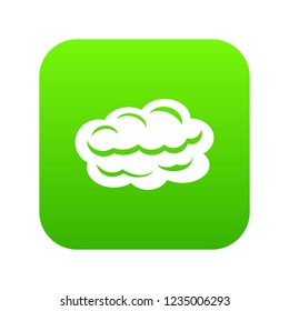 Technology cloud icon green vector isolated on white background