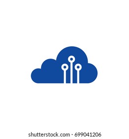 Technology Cloud Logo Icon Vector