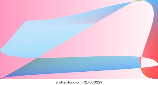 Technology Color Digital Pink Original Background. Multicolor Shape Futuristic Rainbow Smooth Surface. Smooth Neon Pastel Dynamic Minimal Gradient Mesh. Modern Layers Fluid Psychedelic Illustration.