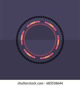 Technology colorful round background. Abstract digital illustration. Vector eps10 connection concept. Electronic round design. Modern abstraction lines and points
