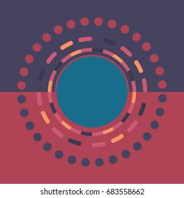 Technology colorful round background. Abstract digital illustration. Vector eps10 connection concept. Electronic round design. Modern abstraction lines and points