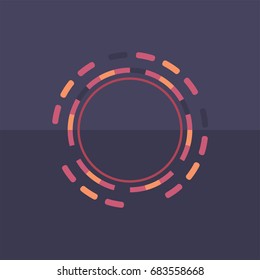 Technology colorful round background. Abstract digital illustration. Vector eps10 connection concept. Electronic round design. Modern abstraction lines and points