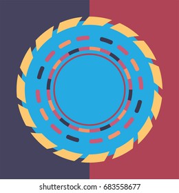 Technology colorful round background. Abstract digital illustration. Vector eps10 connection concept. Electronic round design. Modern abstraction lines and points