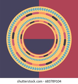 Technology colorful round background. Abstract digital illustration. Vector eps10 connection concept. Electronic round design. Modern abstraction lines and points.