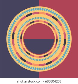 Technology colorful round background. Abstract digital illustration. Vector eps10 connection concept. Electronic round design. Modern abstraction lines and points.