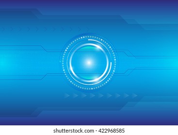 Technology communication concept, vector abstract background 