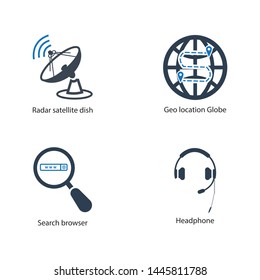 Technology and communication icon set