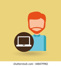 technology communication icon, vector illustration design eps10