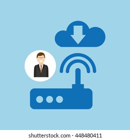 technology communication icon, vector illustration design eps10