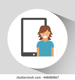 technology communication icon, vector illustration design eps10