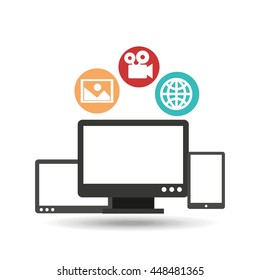 technology communication icon, vector illustration design eps10
