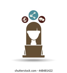 technology communication icon, vector illustration design eps10
