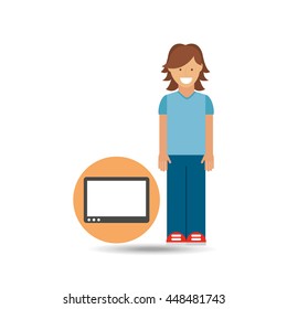 technology communication icon, vector illustration design eps10