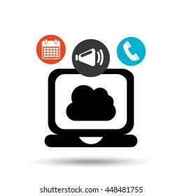 technology communication icon, vector illustration design eps10