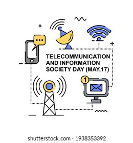 Technology for communication illustration design. Easy to edit with vector file. Can use for your creative content. Especially about telecommunication and information day campaign in this may.