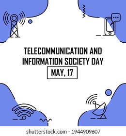 Technology for communication illustration design. Easy to edit with vector file. Can use for your creative content. Especially about telecommunication and information day campaign in this may.