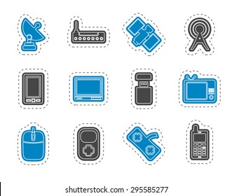 technology and Communications icons - vector icon set