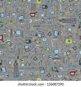 Technology and Communications Seamless Pattern Vector