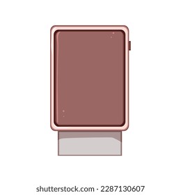 technology compact photo printer cartoon. print equipment, business computer technology compact photo printer sign. isolated symbol vector illustration