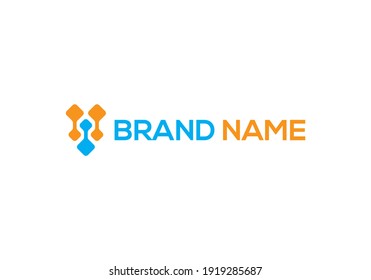 Plantilla de diseño de logotipo de empresa de tecnología