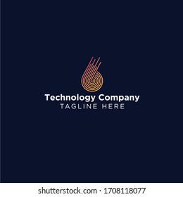 Logotipo de la compañía tecnológica . Plantilla de logotipo de tecnología .