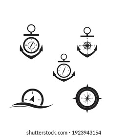 Technology Compass Logo Template Vector Icon Illustration Design