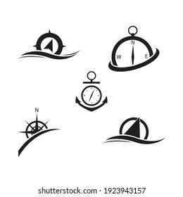 Technology Compass Logo Template Vector Icon Illustration Design