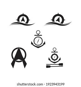 technology Compass Logo Template vector icon illustration design