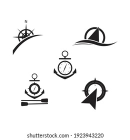 Technology Compass Logo Template Vector Icon Illustration Design