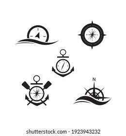 Technology Compass Logo Template Vector Icon Illustration Design