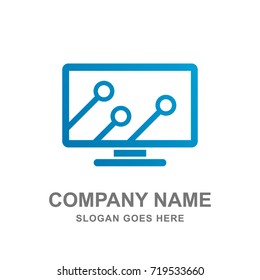 Technology Computer Connection Logo Vector Icon 