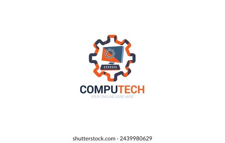 Technology Computer Creative Concept Logo Design Template
