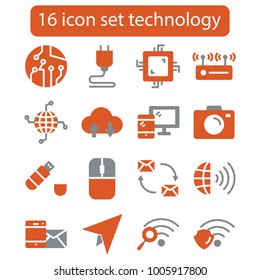 Technology, computer, innovation, science, information, cloud network line icons, Flat design vector illustration symbol concept,Linear signs isolated