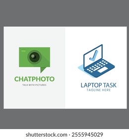 technology computer laptop logo-template design