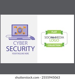 technology computer laptop logo-template design