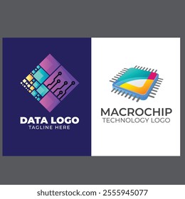technology computer laptop logo-template design