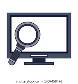 technology computer pc software tools cartoon vector illustration graphic design