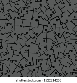 Technology computer programming motherboard circuit repeating pattern background - grey and black